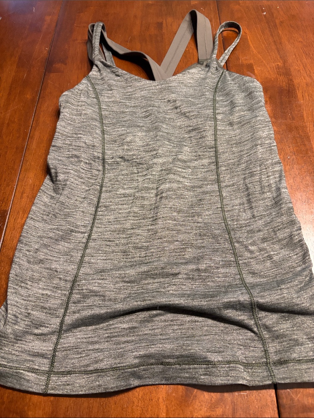 lululemon athletica Heathered Gray Strappy Active Cami